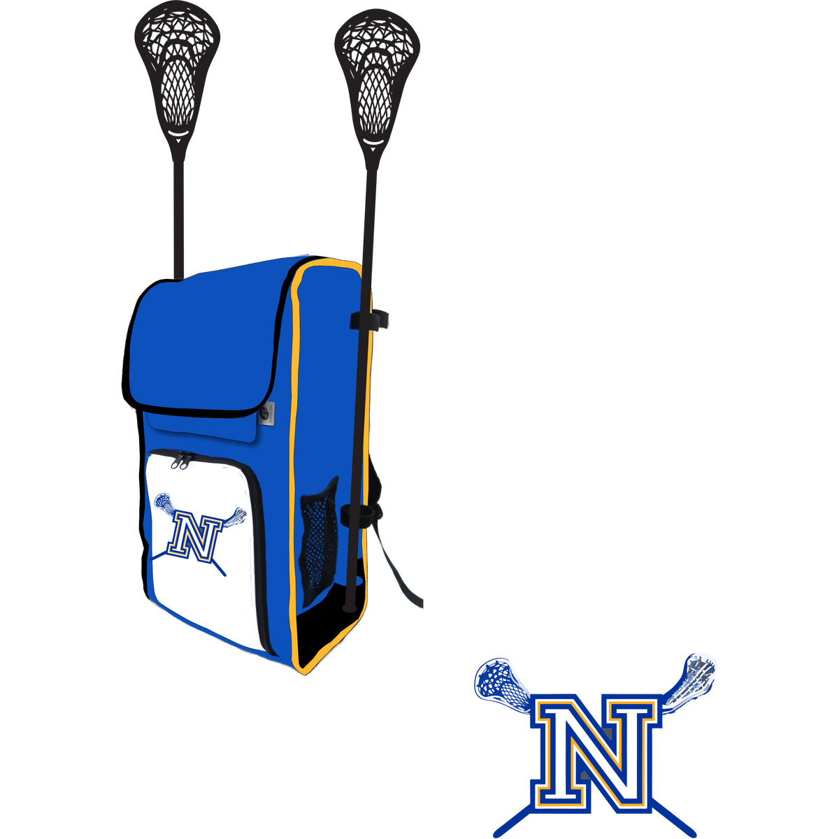 Newington Lacrosse Side Stick Holder Large Backpack