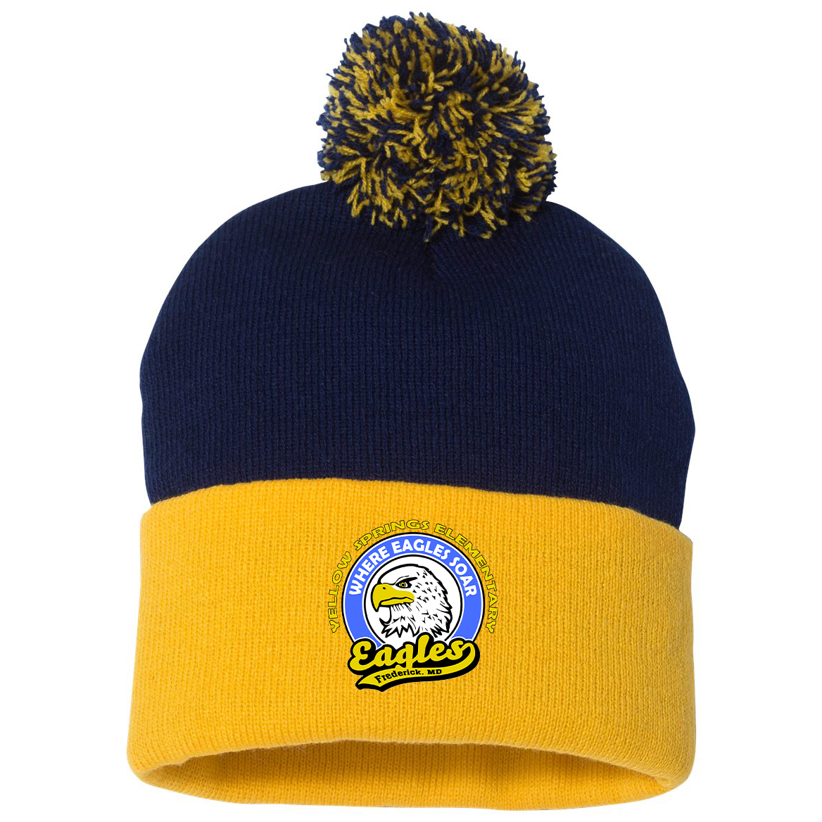 Yellow Springs Elementary School Sportsman Pom-Pom Beanie