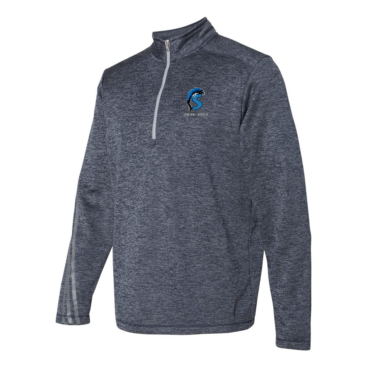 Burlington Lacrosse Adidas Terry Heathered Quarter-Zip Pullover