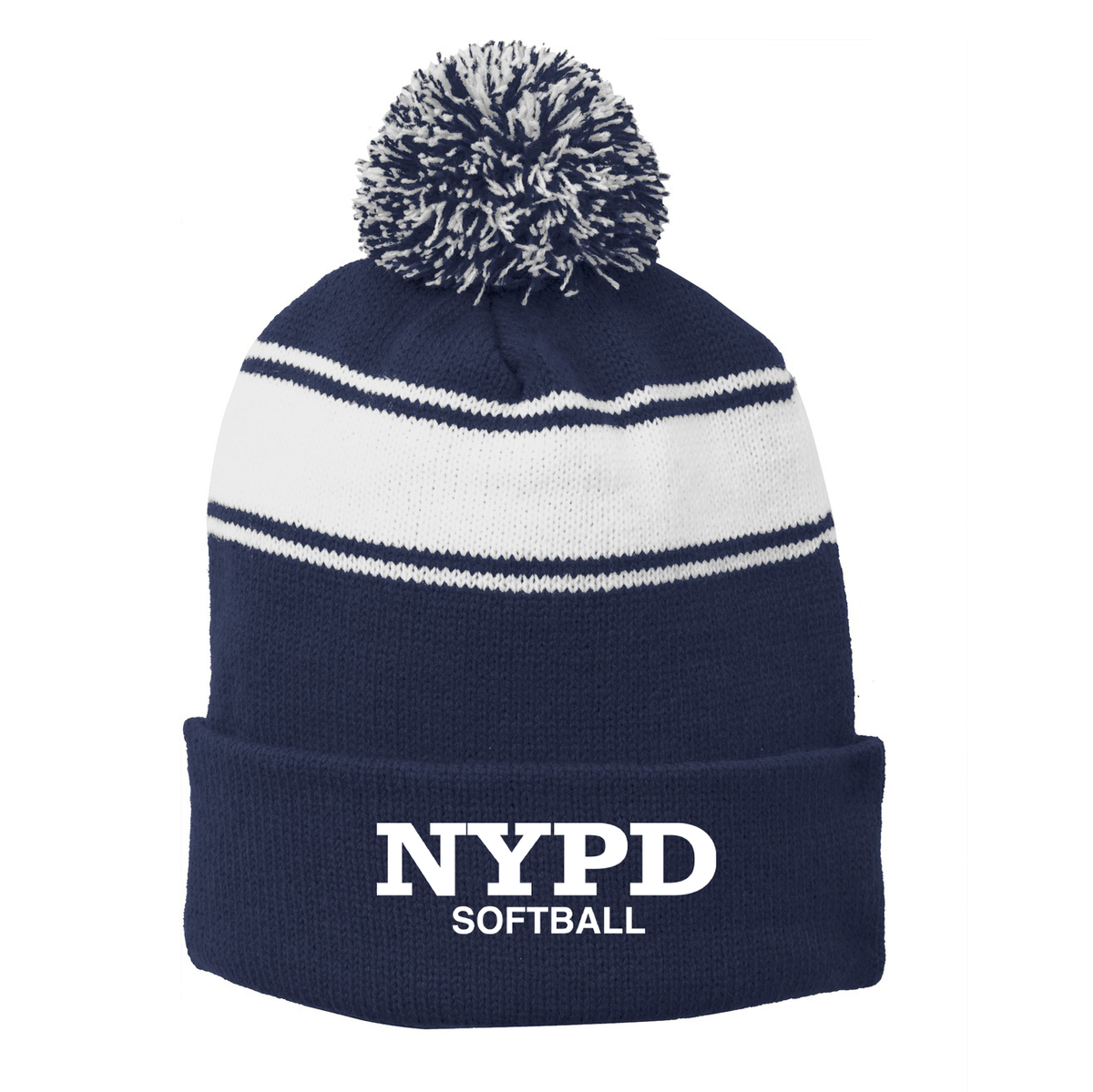 NYPD Softball Pom Pom Beanie