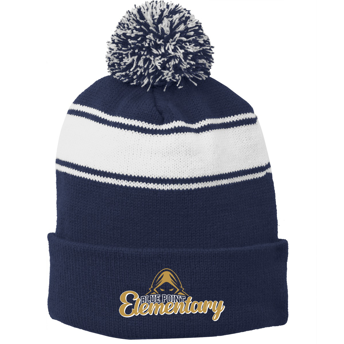 Blue Point Elementary School Pom Pom Beanie