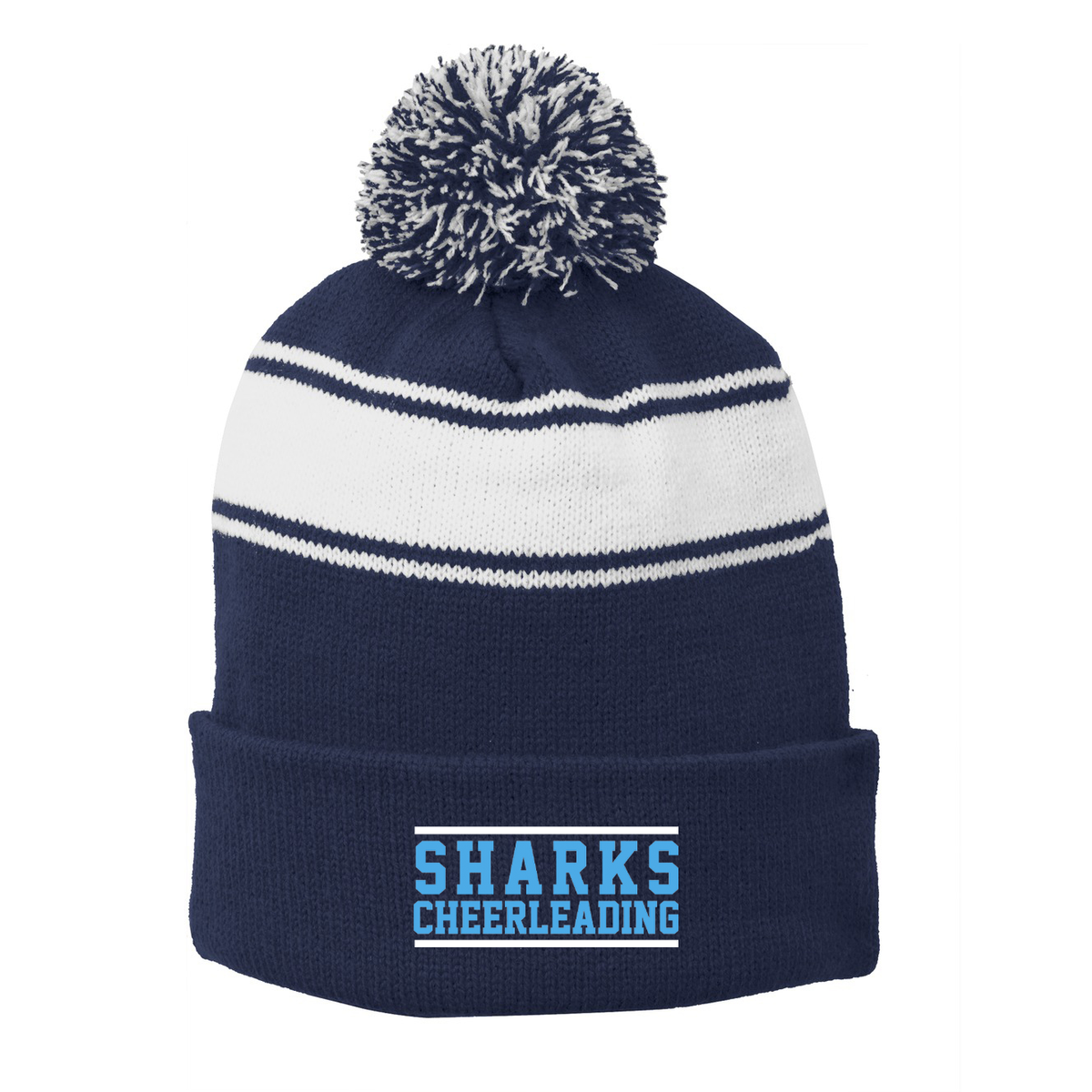 Sharks Cheerleading Pom Pom Beanie