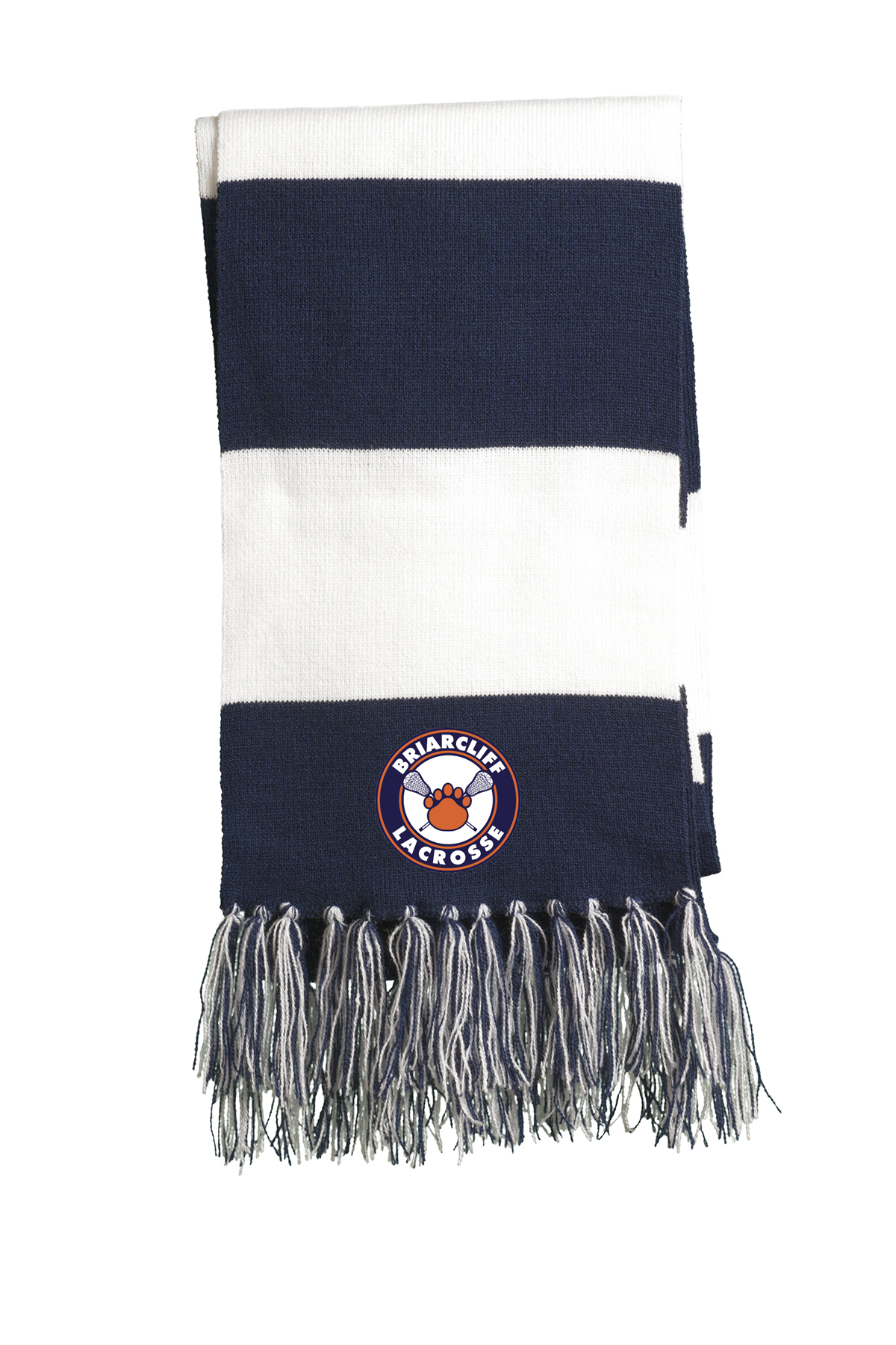 Briarcliff Lacrosse Navy/White Team Scarf