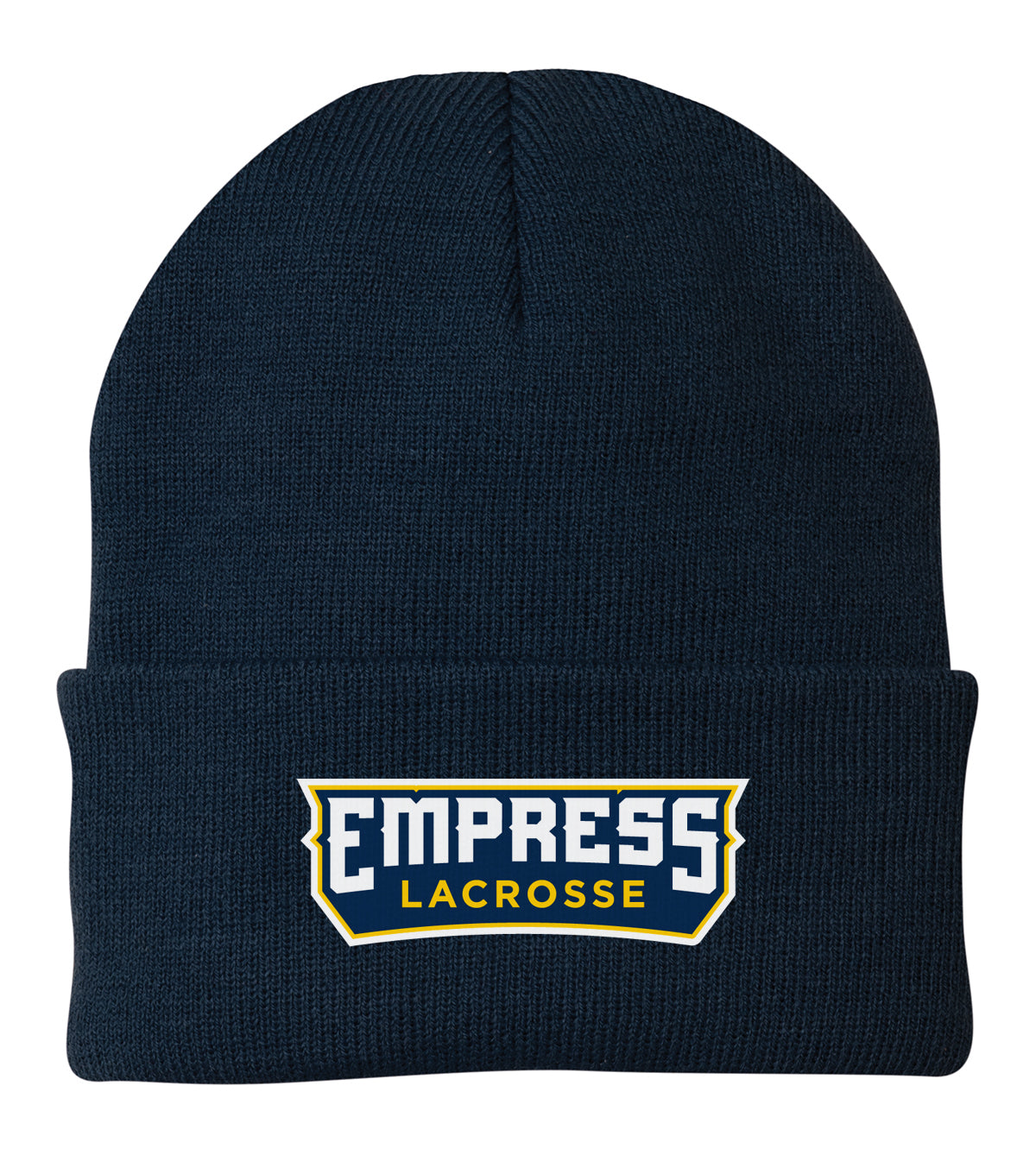 Empress Lacrosse Navy Knit Beanie