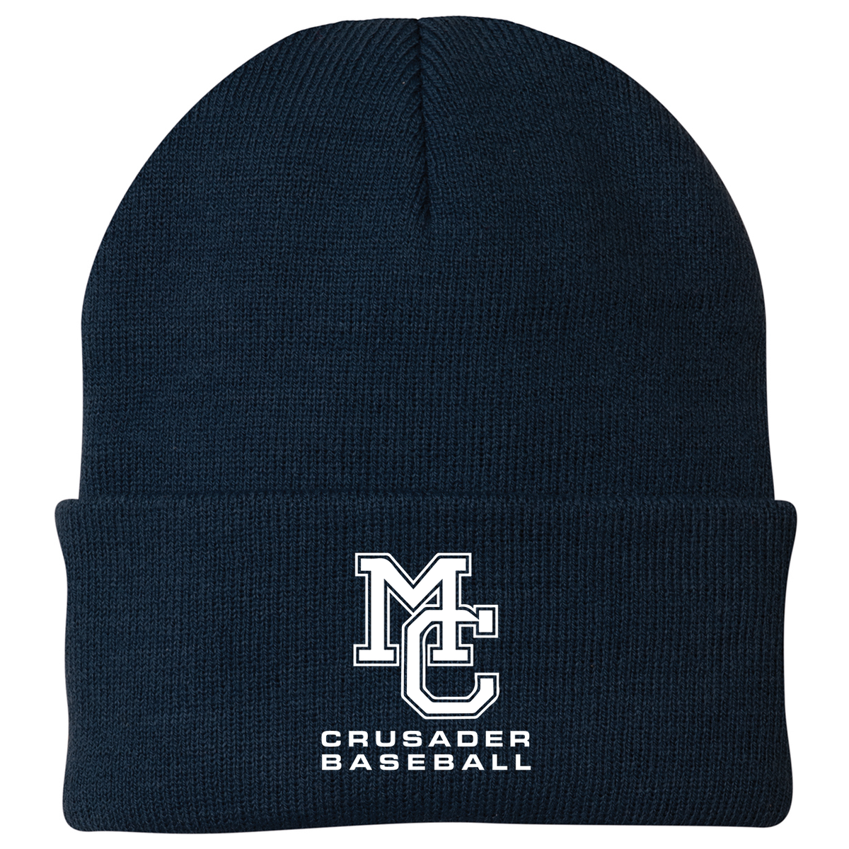 Morris Catholic Crusaders Baseball Knit Beanie