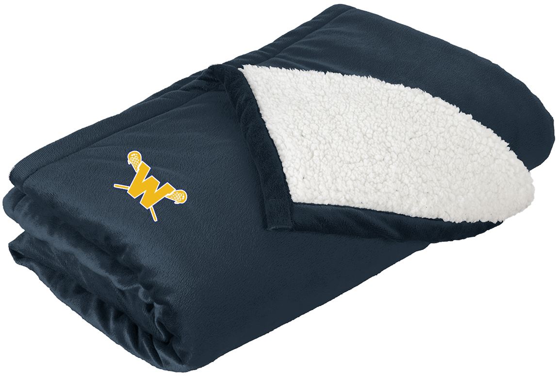 Webster Lacrosse Navy Blanket