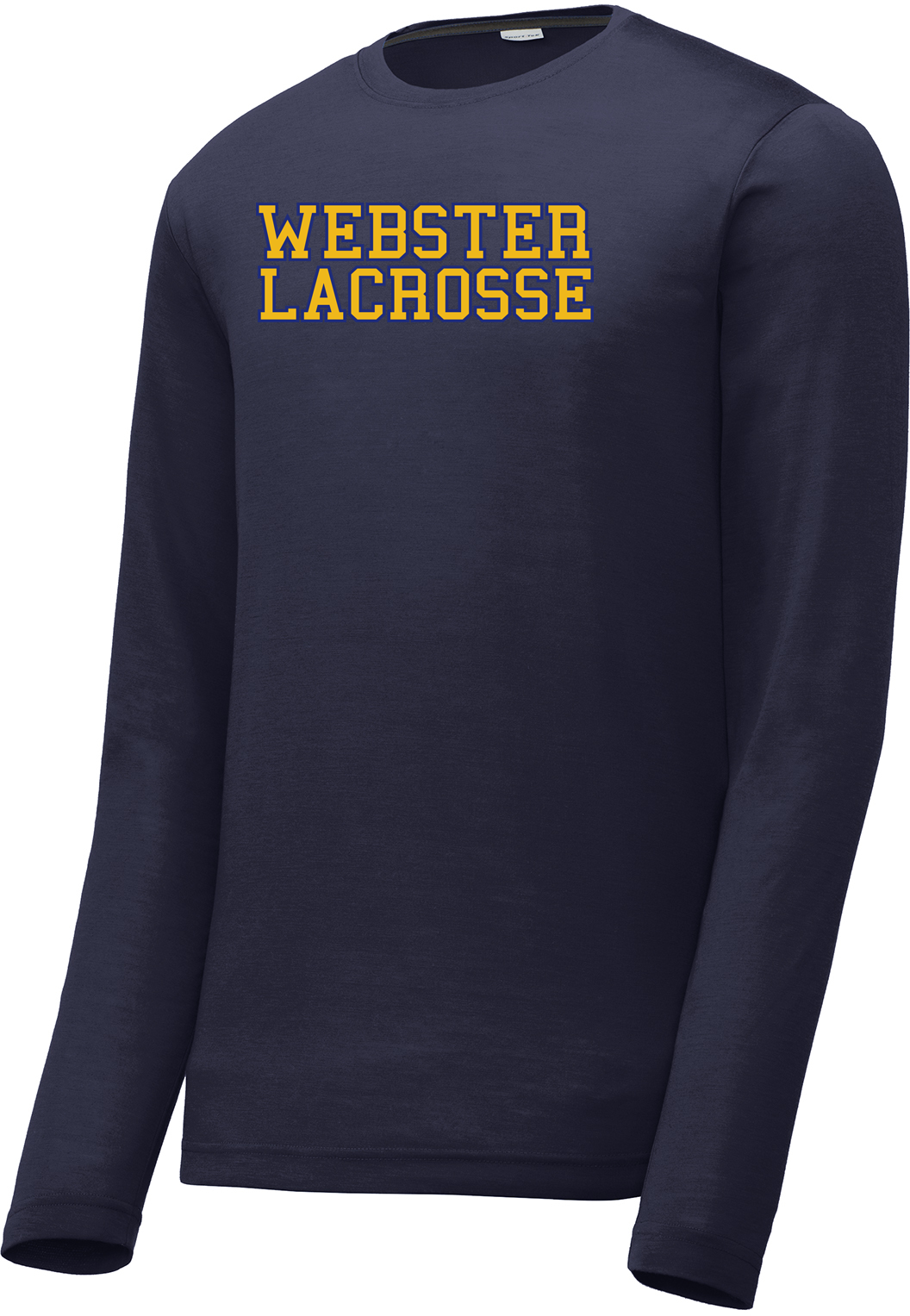 Webster Lacrosse Men's Navy Long Sleeve CottonTouch Performance Shirt