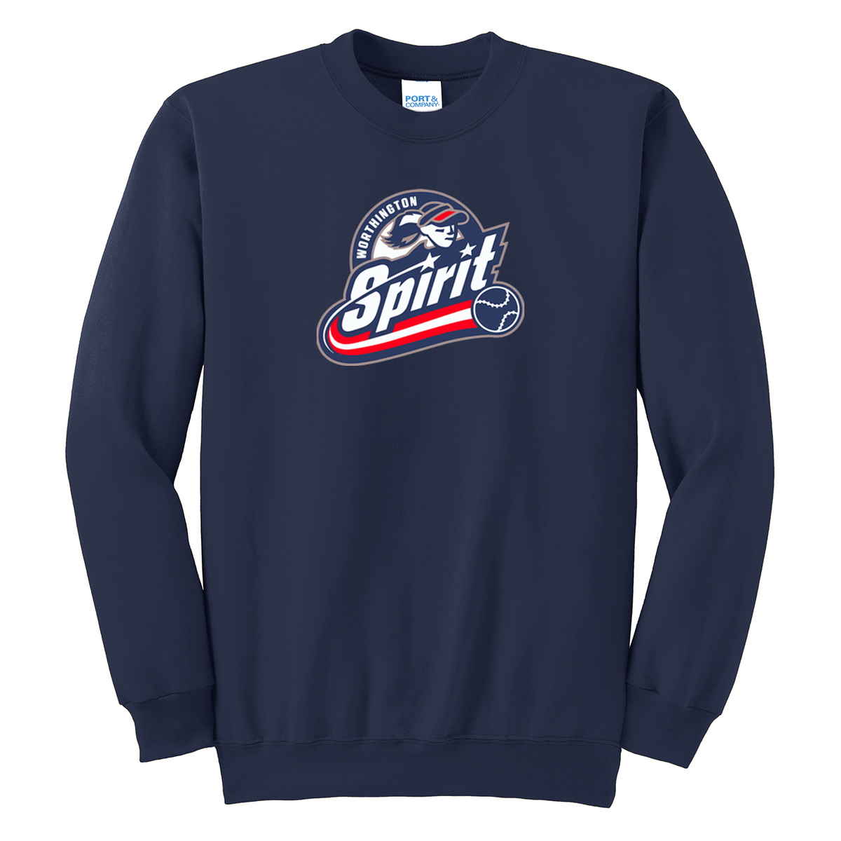 Worthington Spirit Softball Crew Neck Sweater