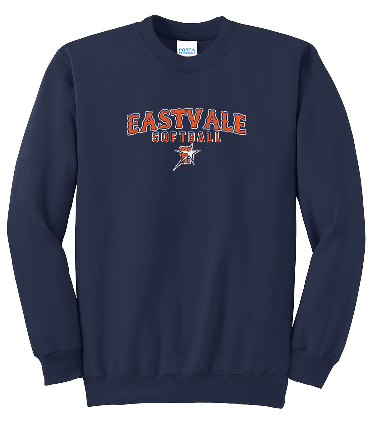 Eastvale Girl's Softball Crew Neck Sweater