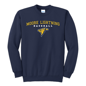 Moore Lightning Baseball  Crew Neck Sweater