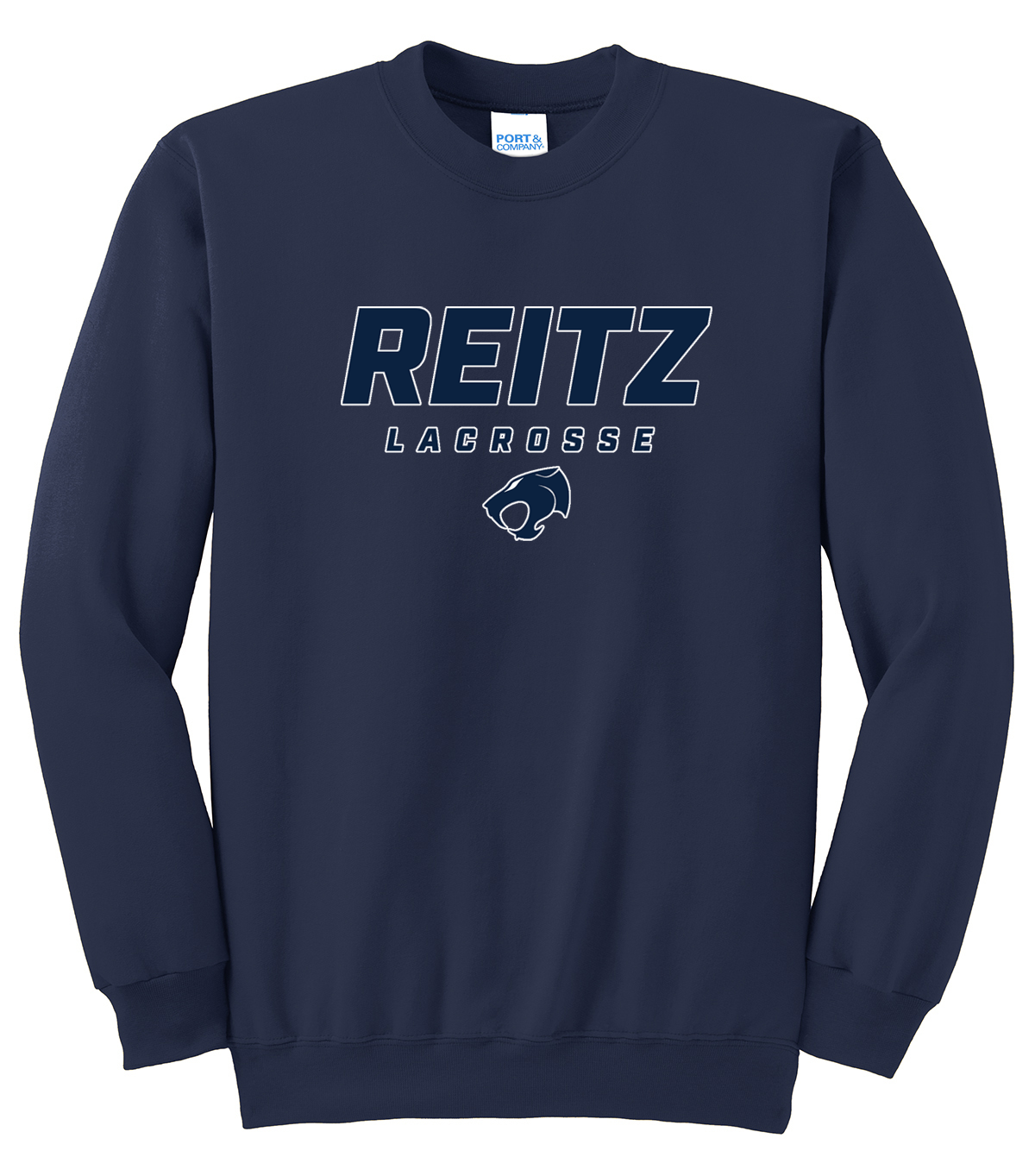 Reitz Lacrosse Navy Blue Crew Neck Sweater