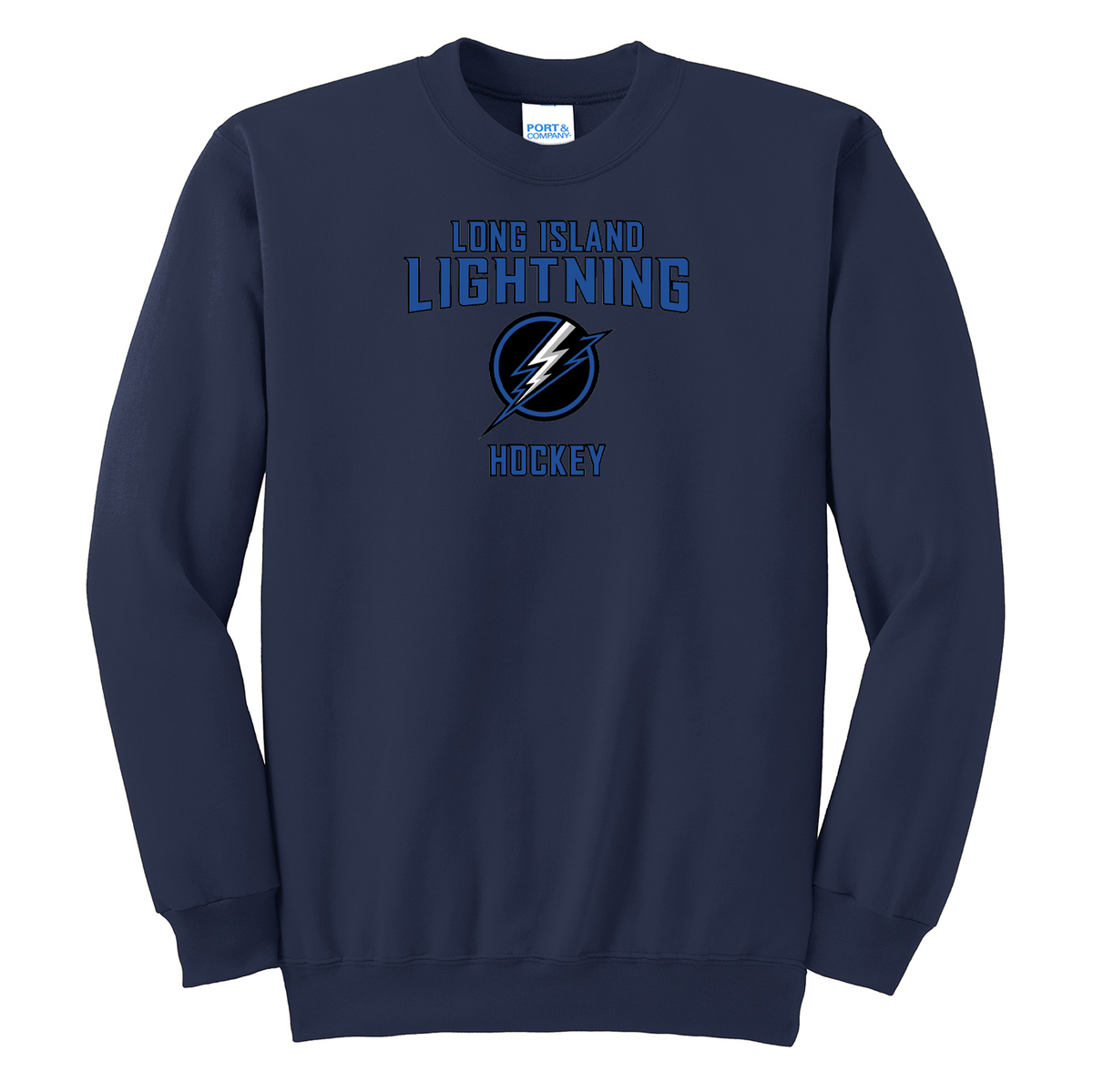 Long Island Lightning Hockey  Crew Neck Sweater