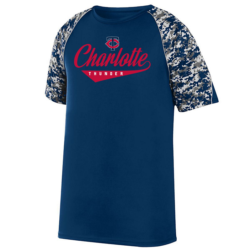 Charlotte Thunder Baseball  Digi-Camo Performance T-Shirt