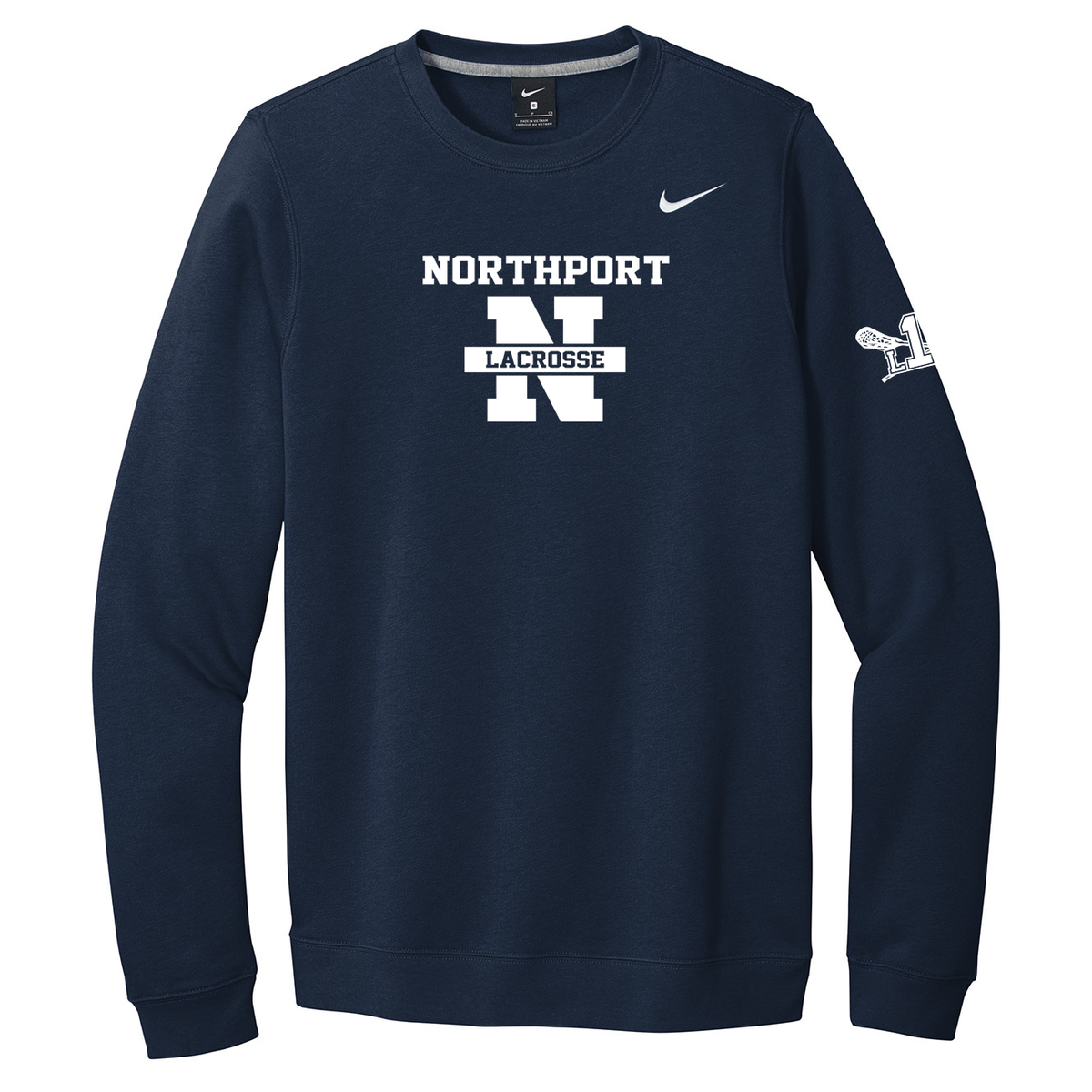 Northport High School Lacrosse Nike Fleece Crew Neck