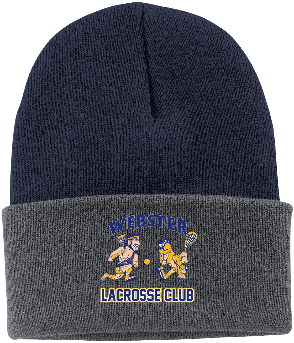 Webster Lacrosse Navy & Grey Knit Beanie