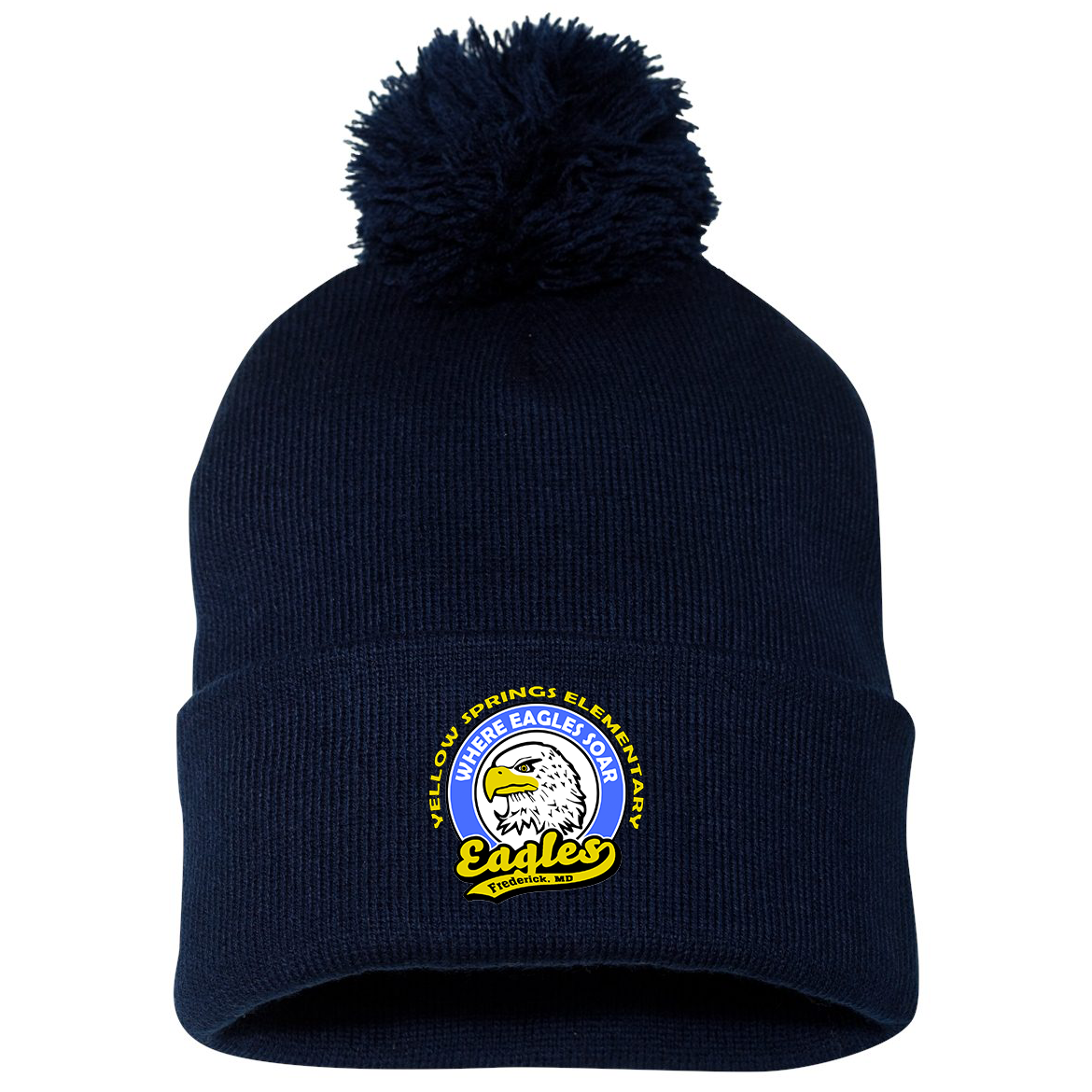 Yellow Springs Elementary School Sportsman Pom-Pom Beanie