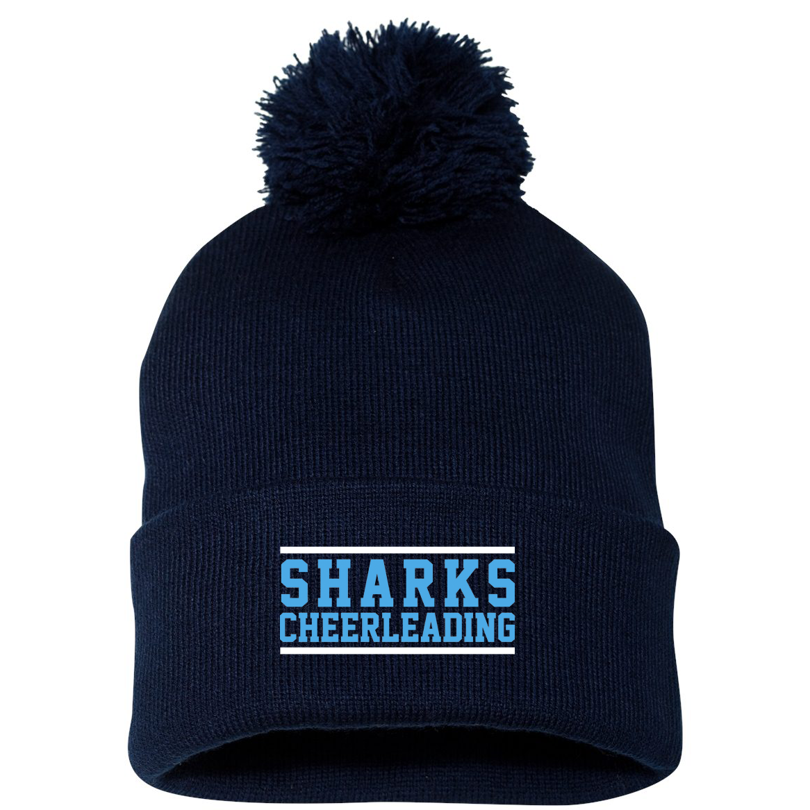 Sharks Cheerleading Sportsman Pom-Pom Beanie
