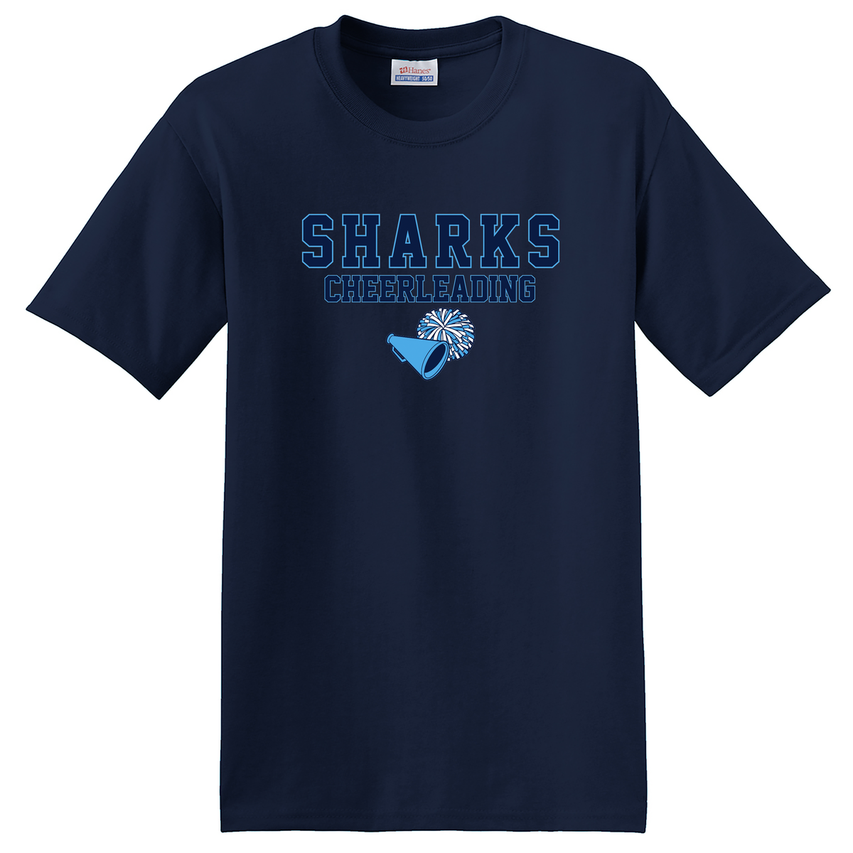 Sharks Cheerleading T-Shirt *GLITTER LOGO*