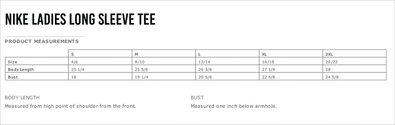 Bellaire Lacrosse Nike Ladies Core Cotton Long Sleeve Tee