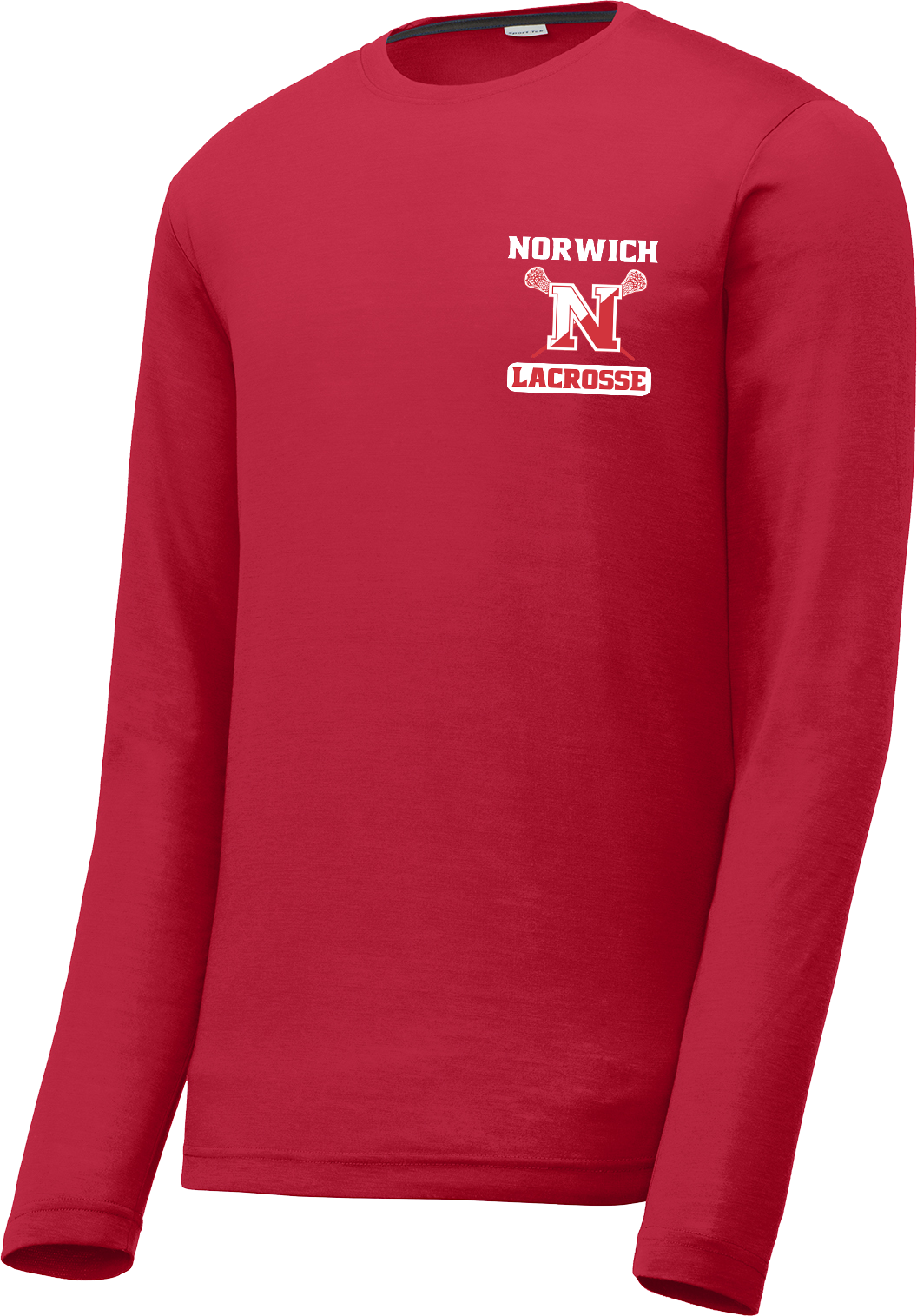 Norwich Youth Lacrosse Red Long Sleeve Performance Shirt