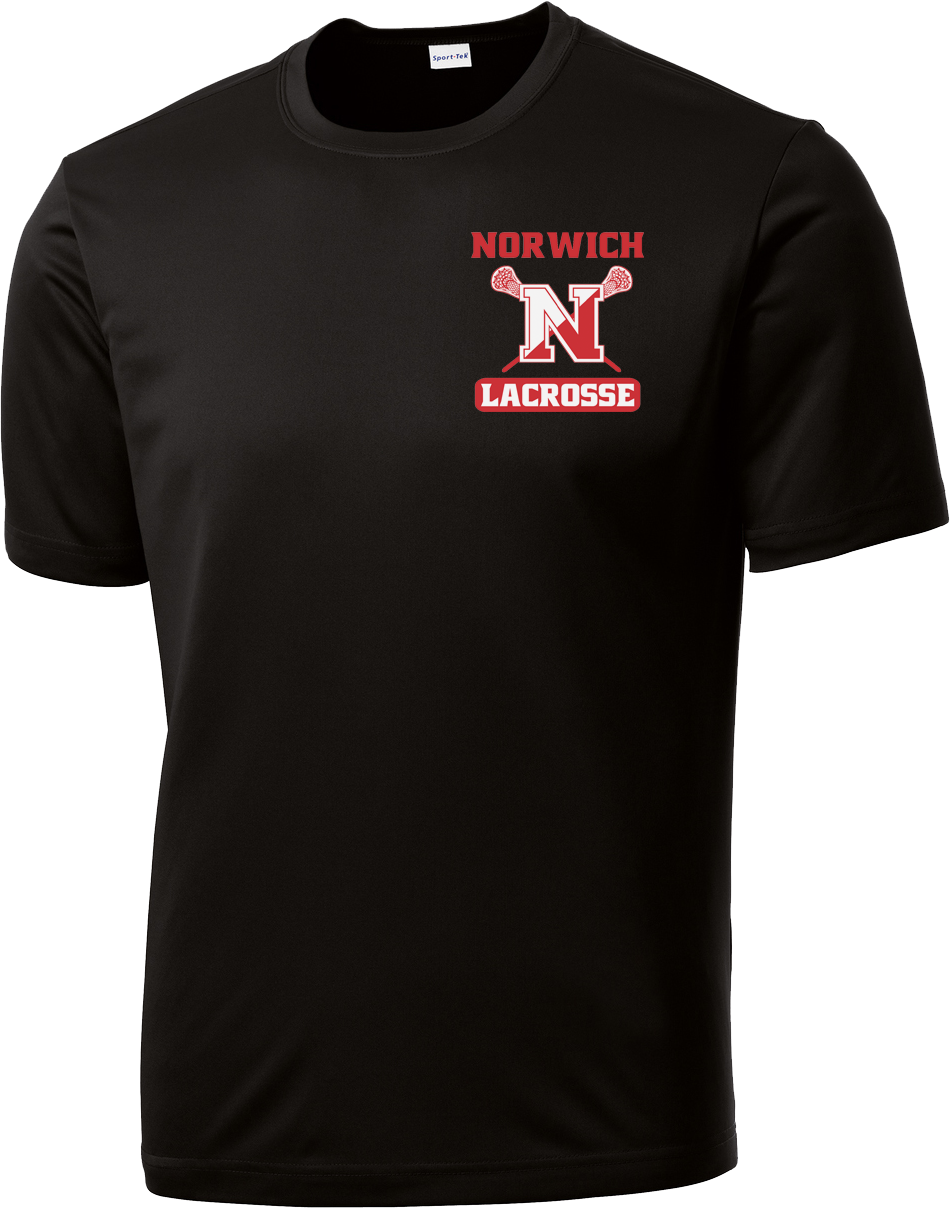 Norwich Youth Lacrosse Black Performance T-Shirt