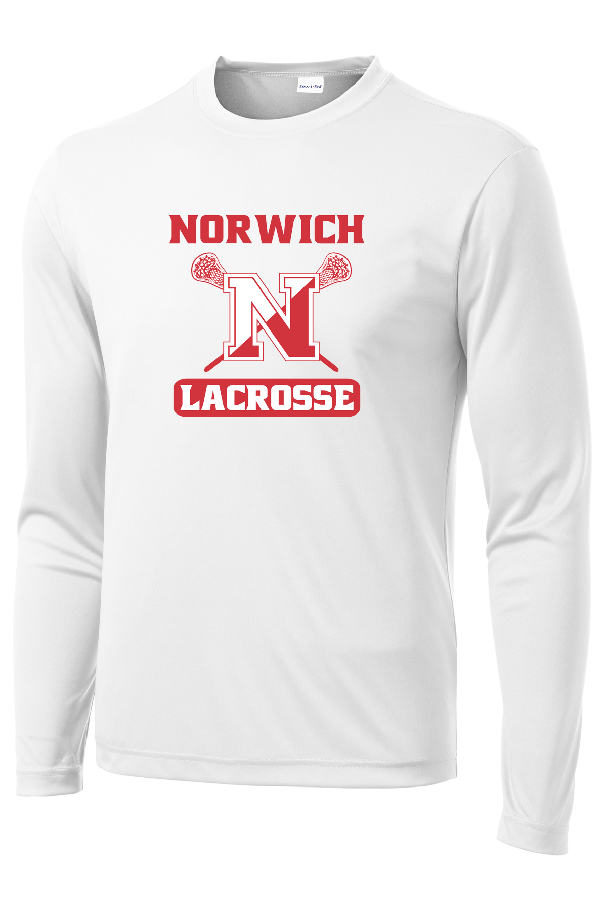 Norwich Youth Lacrosse White Long Sleeve Performance Shirt