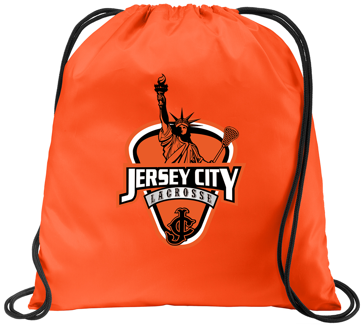 Jersey City Lacrosse Orange Cinch Pack Text Logo