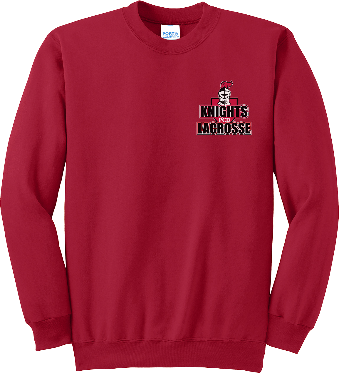 PCD Lacrosse Red Crew Neck Sweatshirt