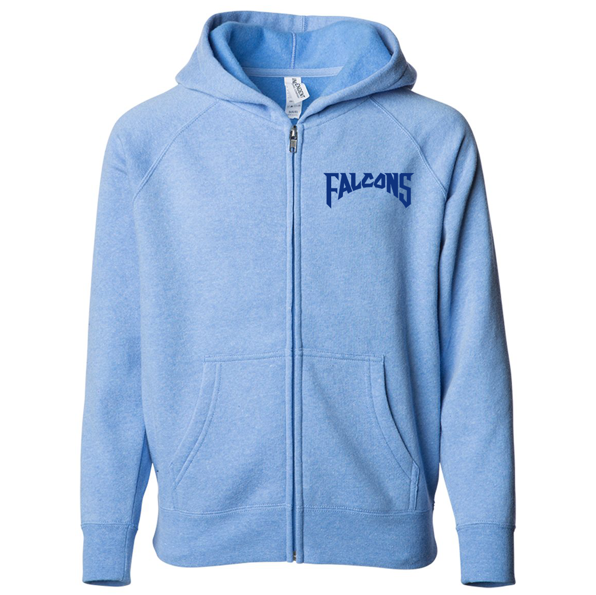 Falcons Ringettes Youth Special Blend Raglan Zip Hoodie
