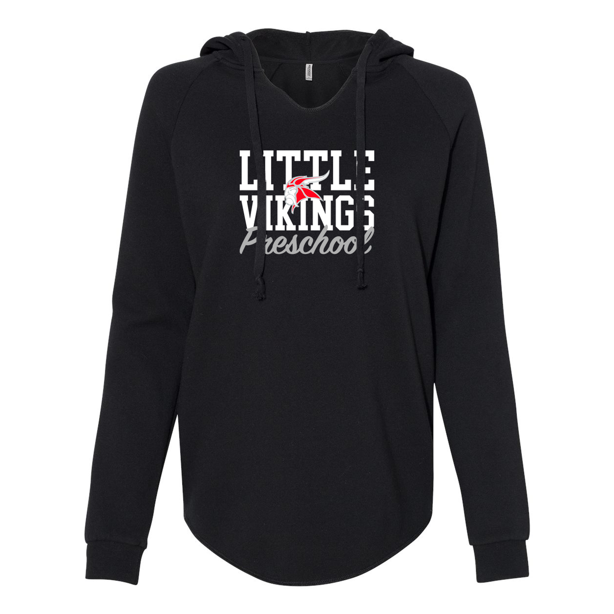 HF Little Vikings Preschool Women’s Lightweight California Wave Wash Hooded Sweatshirt