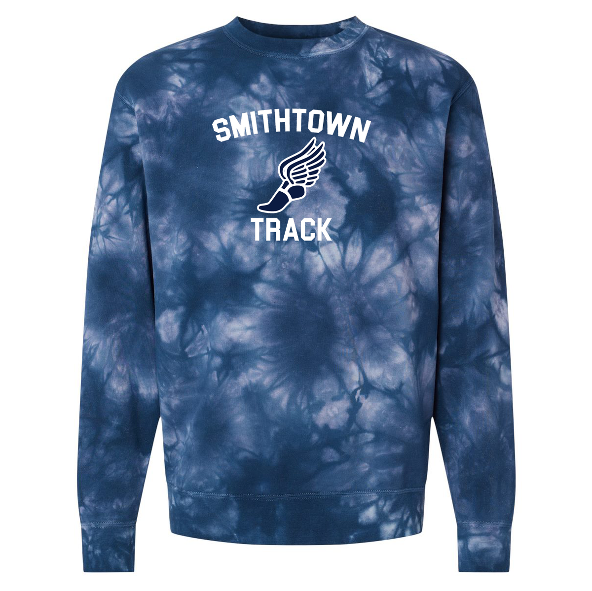 Smithtown Track Midweight Tie-Dyed Crewneck Sweatshirt