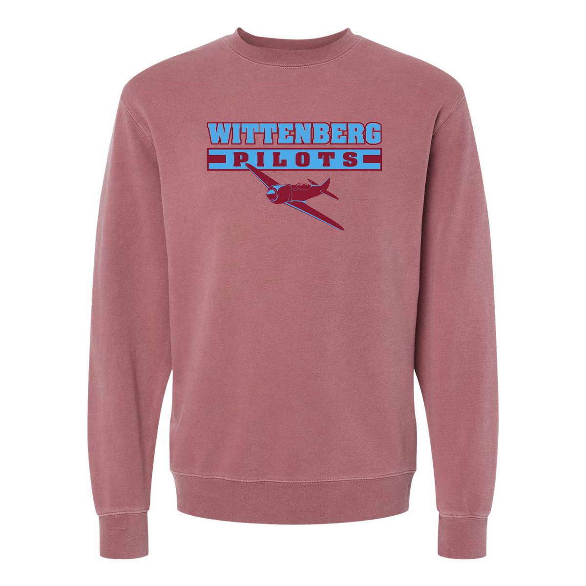 Wittenberg Pilots Baseball Midweight Pigment-Dyed Crewneck