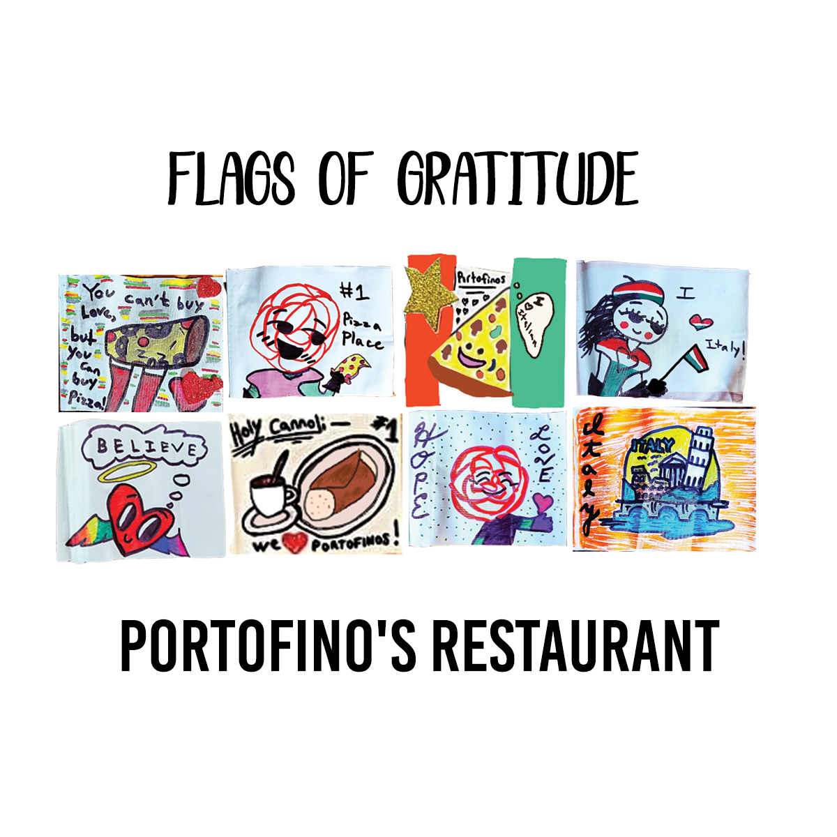 Flags of Gratitude Portofino's Restaurant  Performance T-Shirt