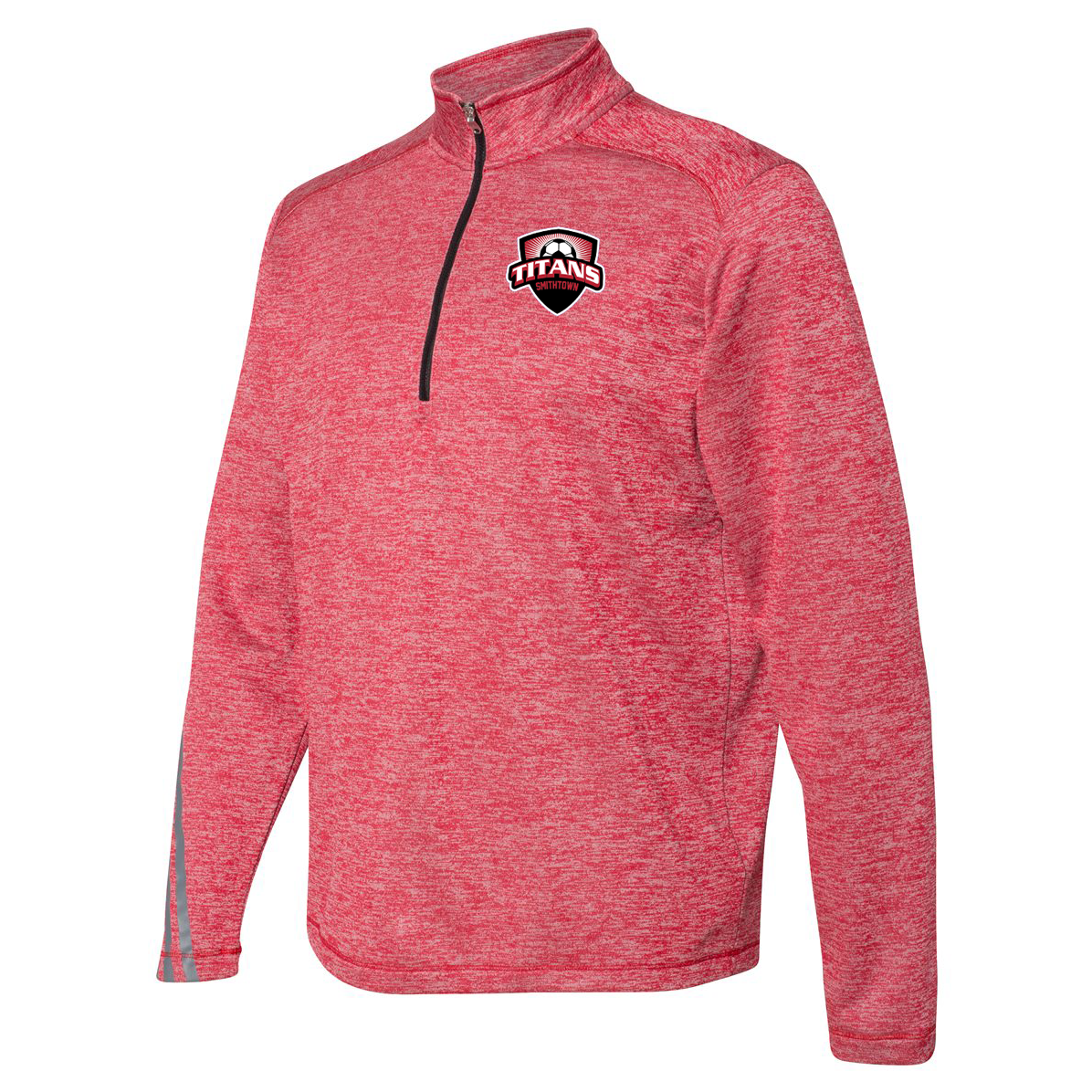 Smithtown Titans Adidas Terry Heathered Quarter-Zip Pullover