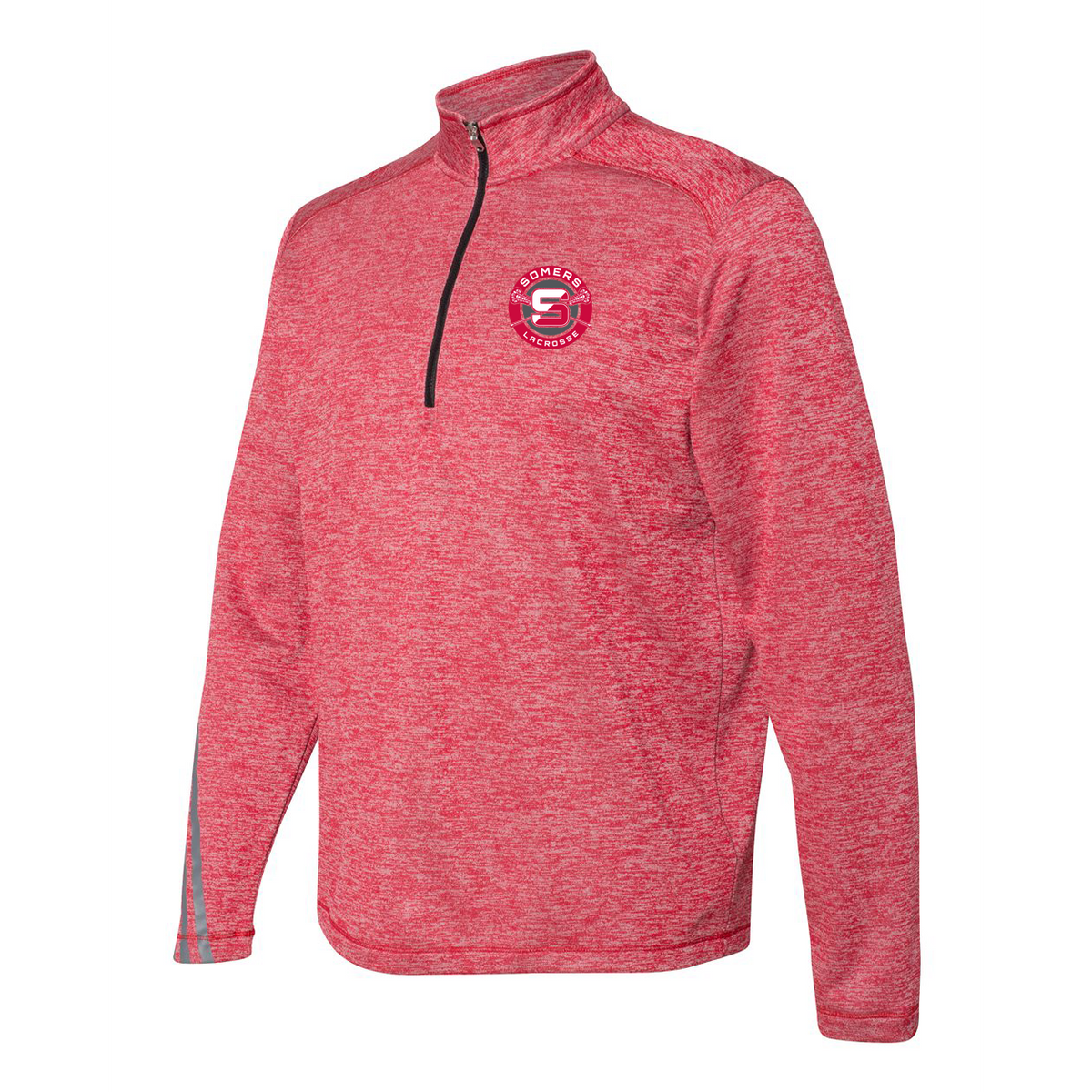 Somers Girls Lacrosse Adidas Terry Heathered Quarter-Zip Pullover