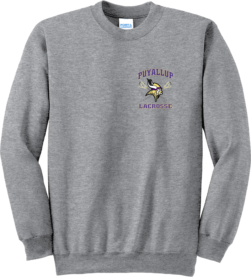 Puyallup Lacrosse Grey Crew Neck Sweatshirt