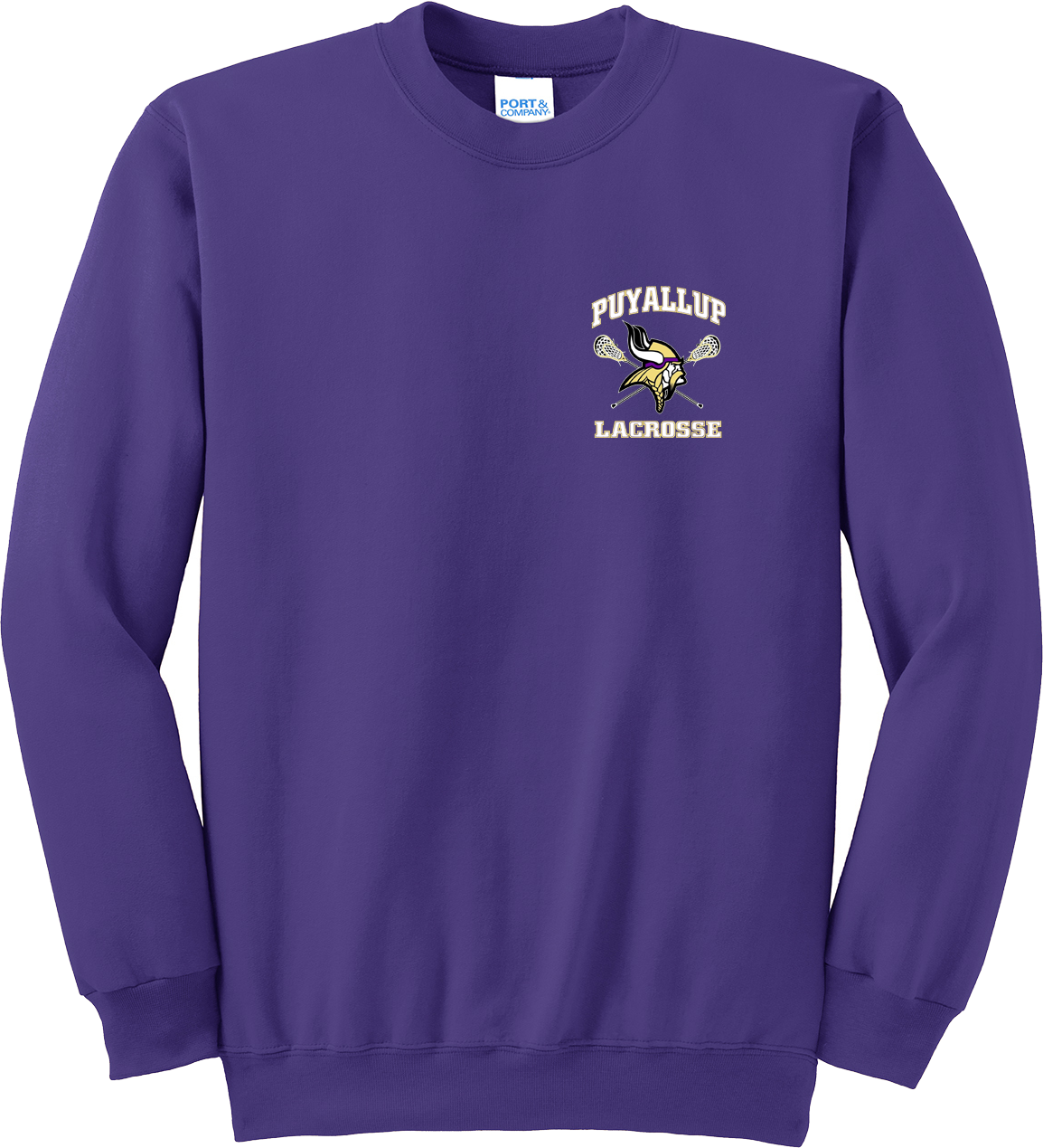 Puyallup Lacrosse Purple Crew Neck Sweatshirt