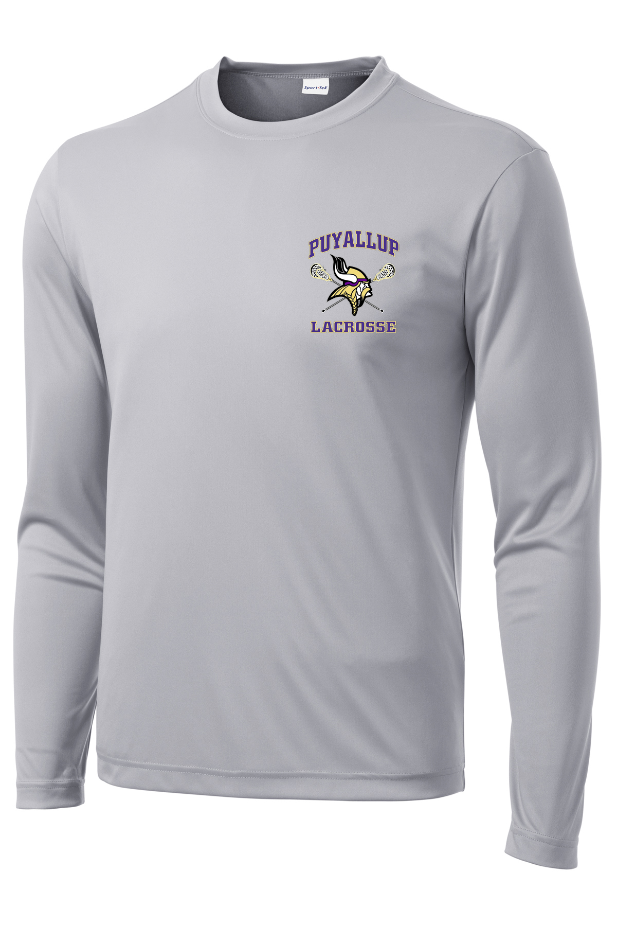 Puyallup Lacrosse Grey Long Sleeve Performance Shirt