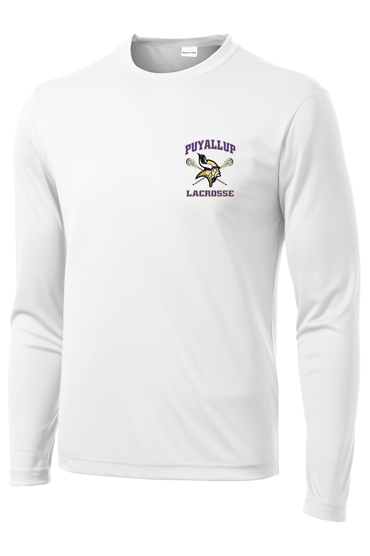 Puyallup Lacrosse White Long Sleeve Performance Shirt
