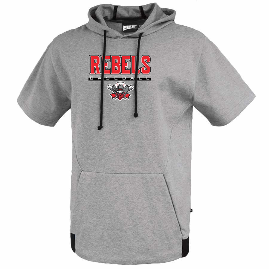 Rebels Baseball Short Sleeve Hoodie