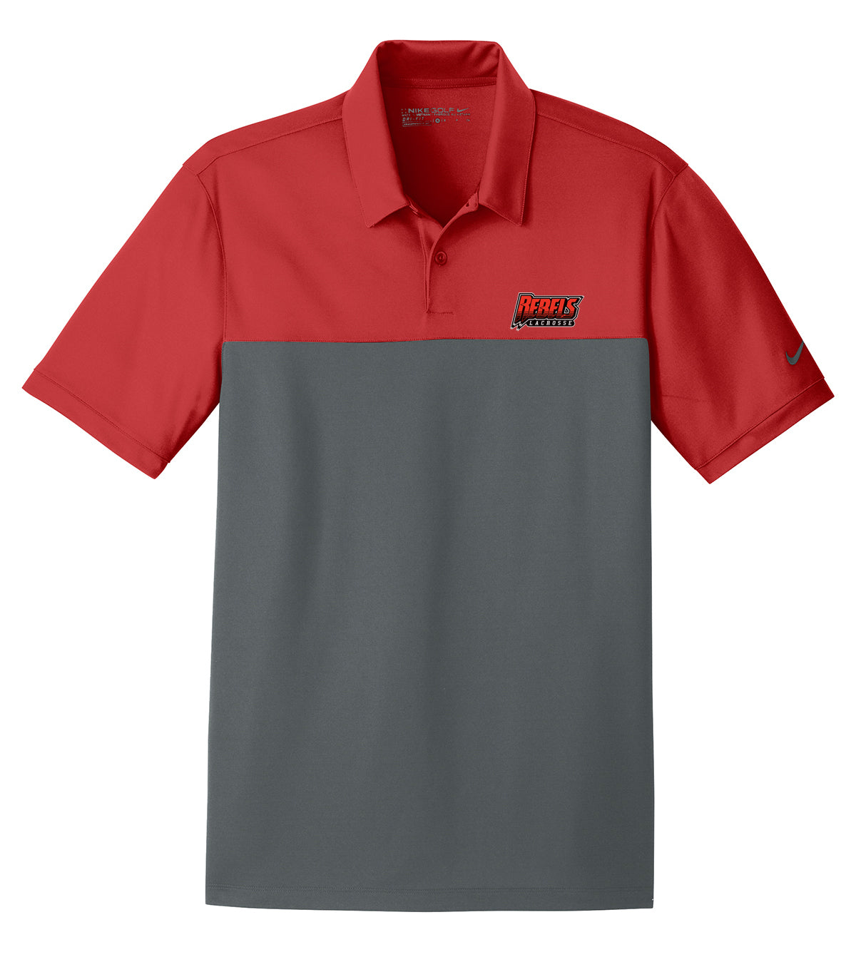 Rebels Lacrosse Red/Anthracite Nike Dri-FIT Colorblock Polo