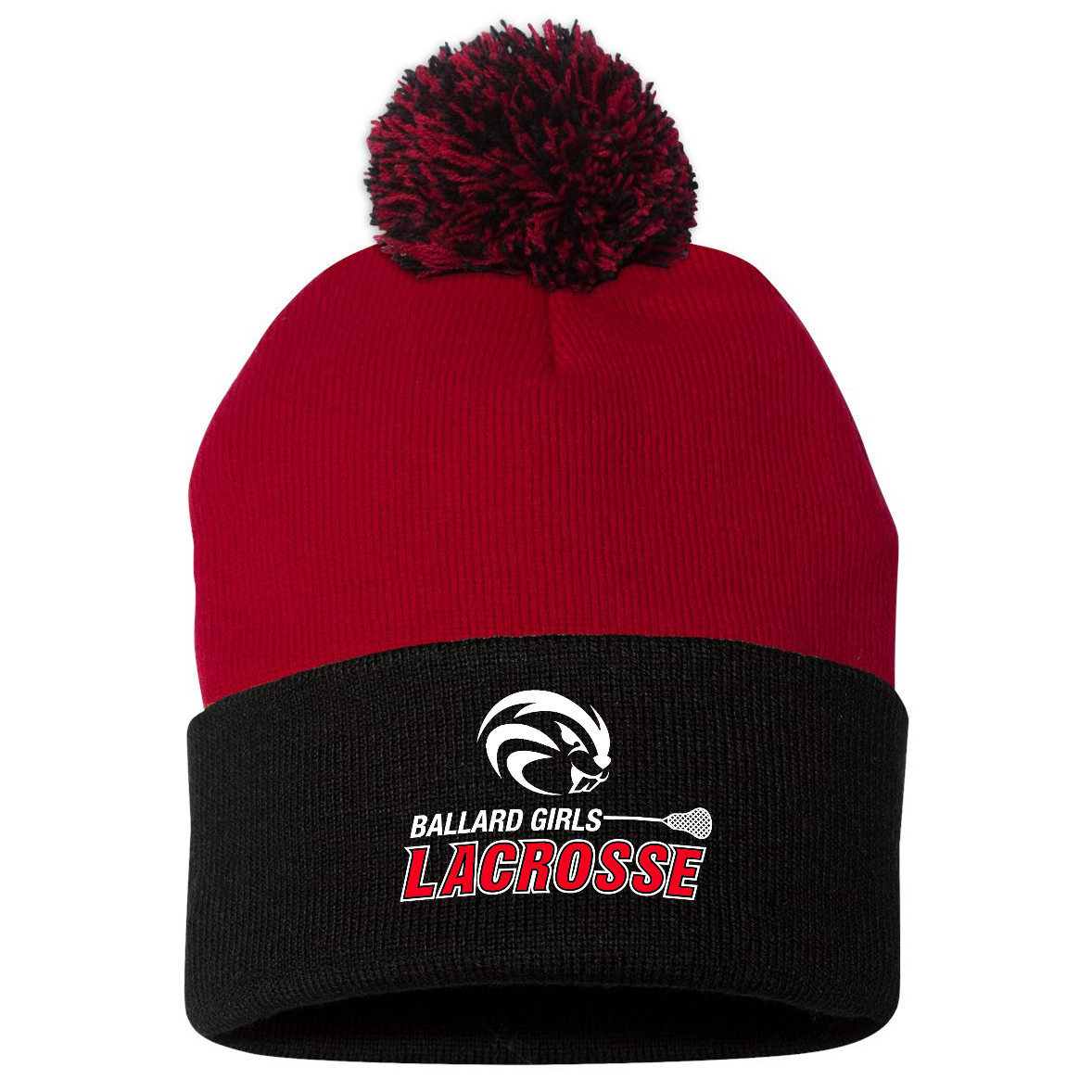 Ballard HS Girls Lacrosse Sportsman Pom-Pom Beanie