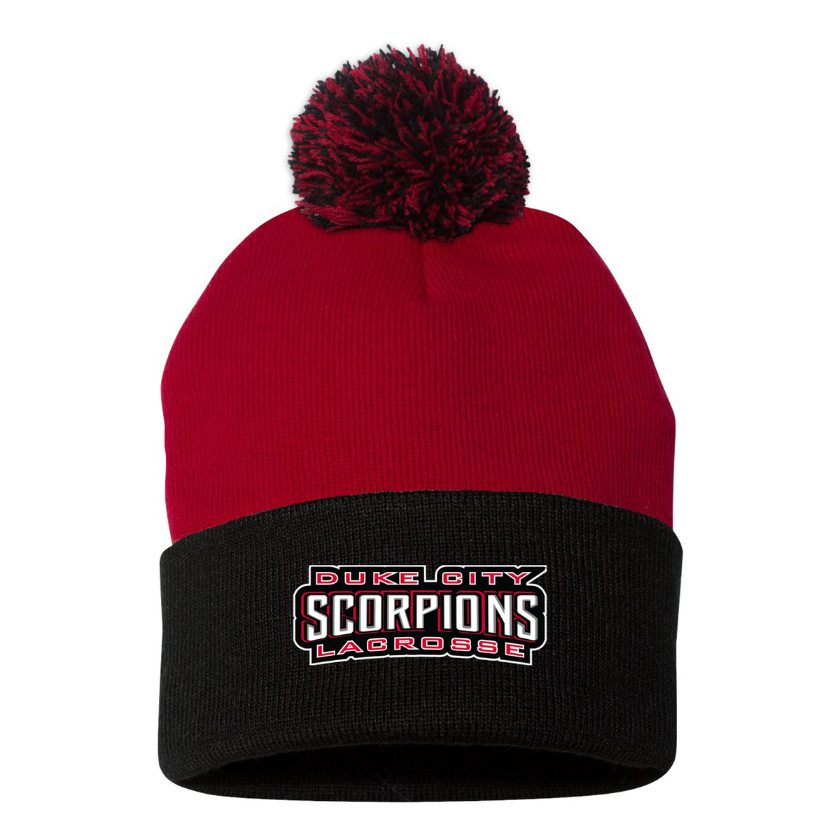 Duke City Scorpions HS Lacrosse Sportsman Pom-Pom Beanie
