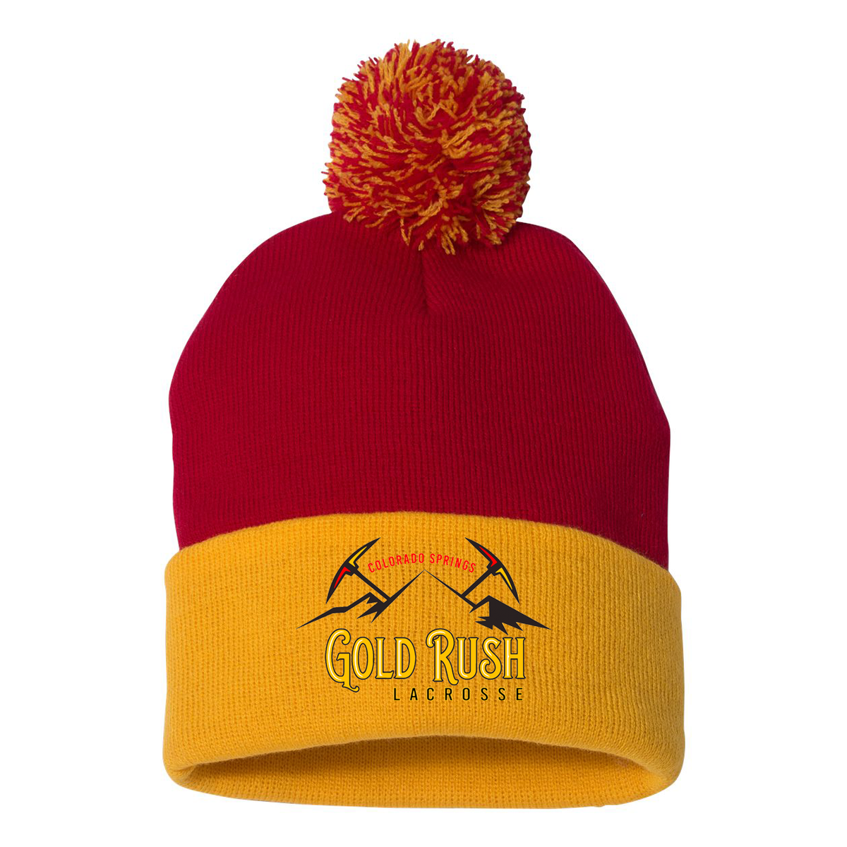 Gold Rush Lacrosse Pom-Pom Beanie