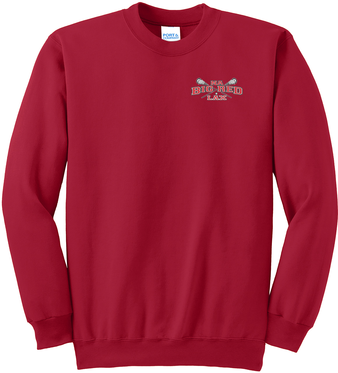 NA Big Red Lax Red Crew Neck Sweater