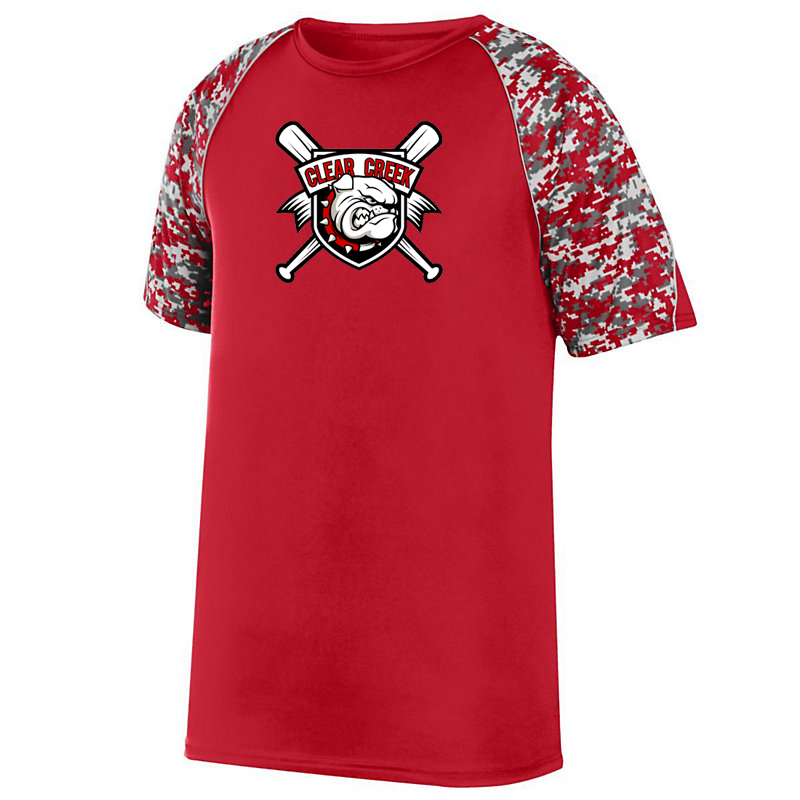 Clear Creek Bulldog Baseball  Digi-Camo Performance T-Shirt