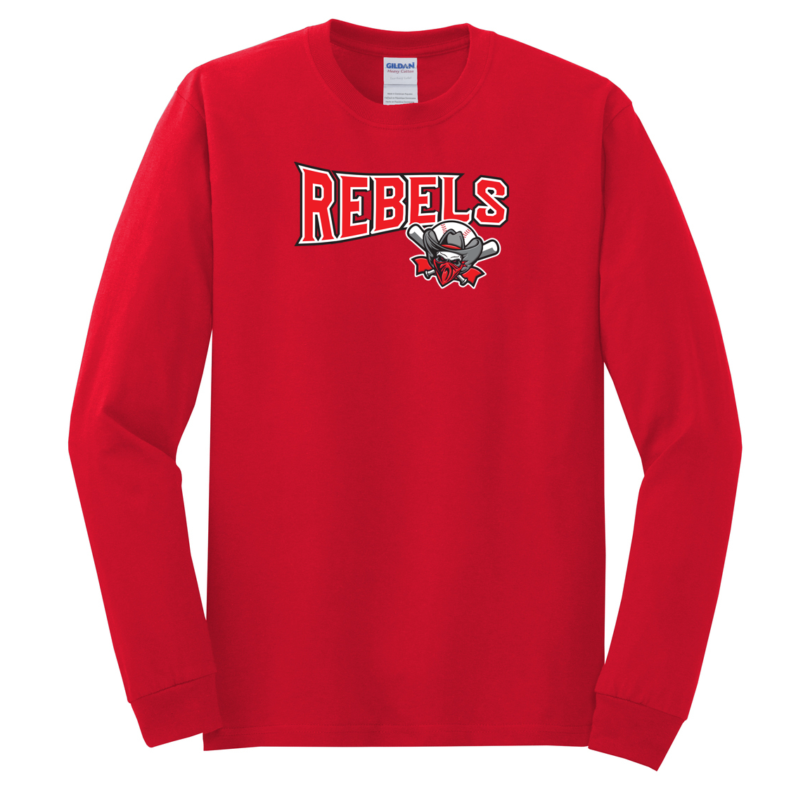 Rebels Baseball Cotton Long Sleeve Shirt