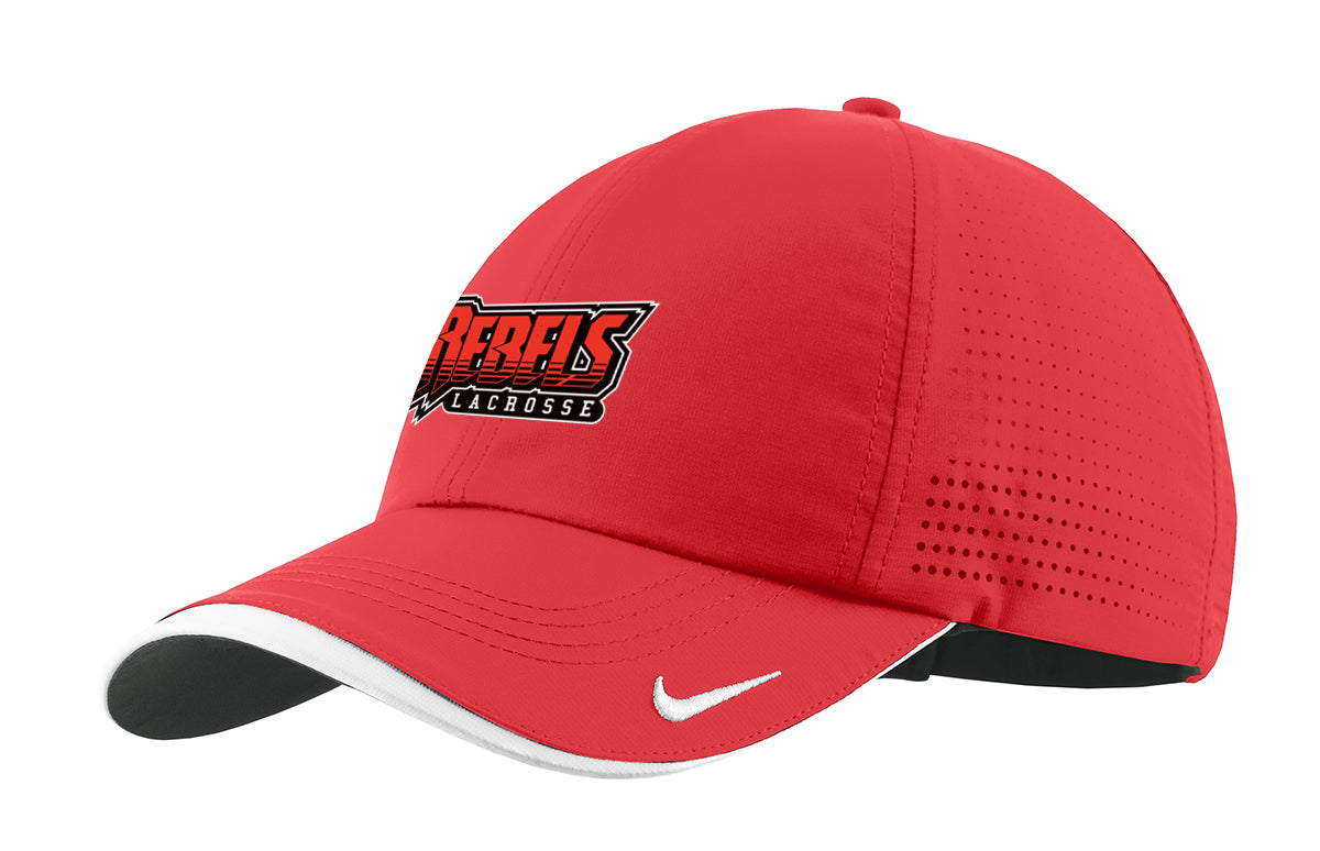 Rebels Lacrosse Red Nike Swoosh Cap