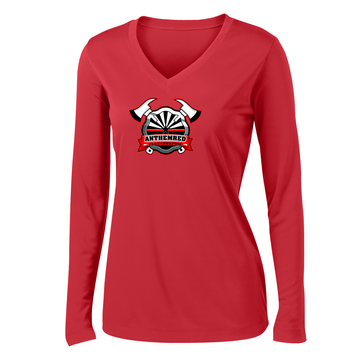 Anthem Red Softball Women's Long Sleeve Performance Shirt