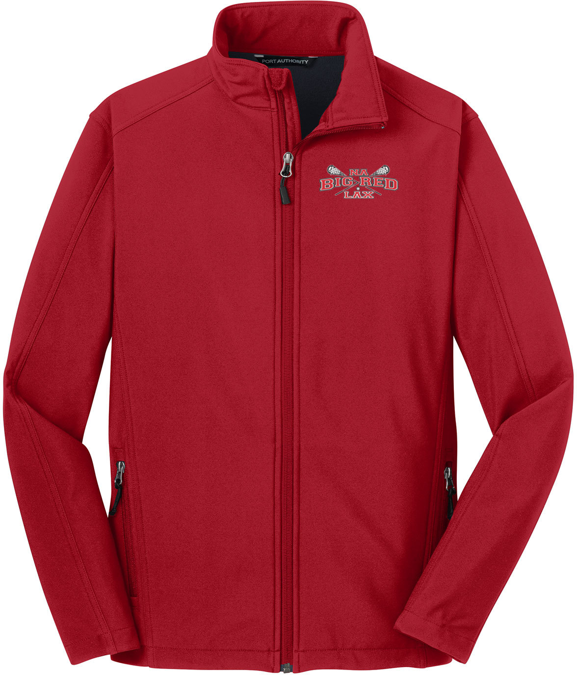 NA Big Red Lax Men's Red Soft Shell Jacket